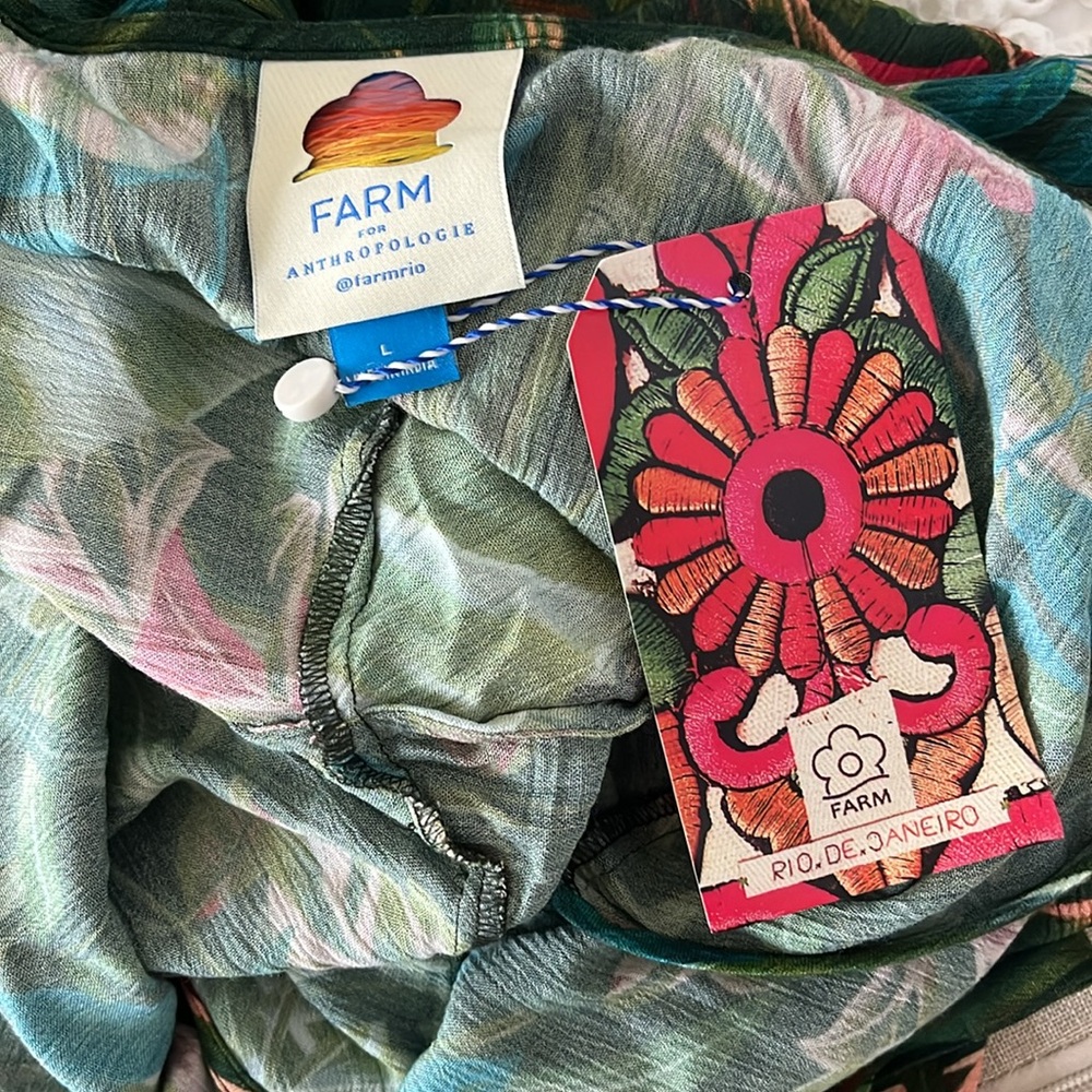 NWT | FARM Rio Foliage Jungle Cutout Cover-Up | Sz L - Picture 6 of 8